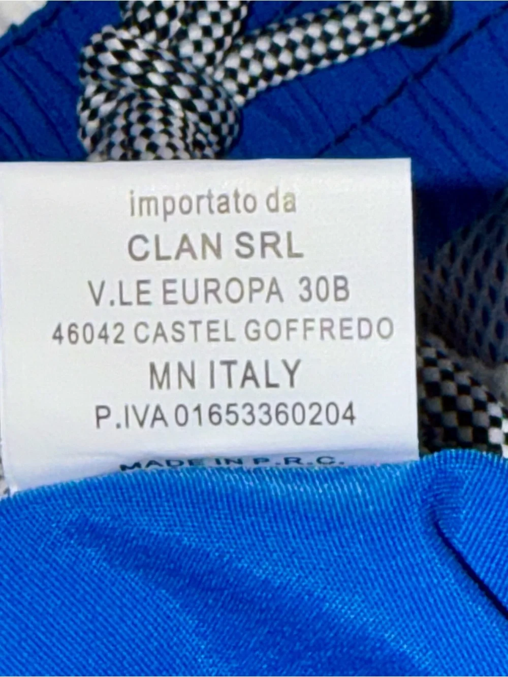 SCUOLA NAUTICA ITALIANA SWIM TRUNKS IN WHITE AND BLUE